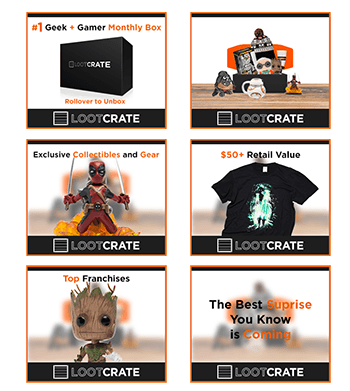 LootCrate HTML5 banners.
